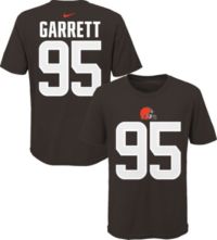 Nike Men's Cleveland Browns Myles Garrett #95 Logo Orange T-Shirt