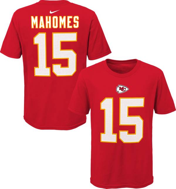 Patrick Mahomes KANSAS CITY CHIEFS APPAREL T SHIRT PIXEL ART 2 Kids T-Shirt  by Joe Hamilton - Pixels