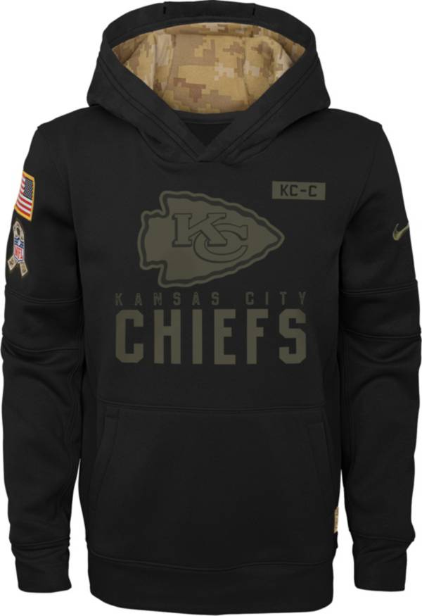 Nike Youth Salute To Service Kansas City Chiefs Black Therma Fit Pullover Hoodie Dick S Sporting Goods