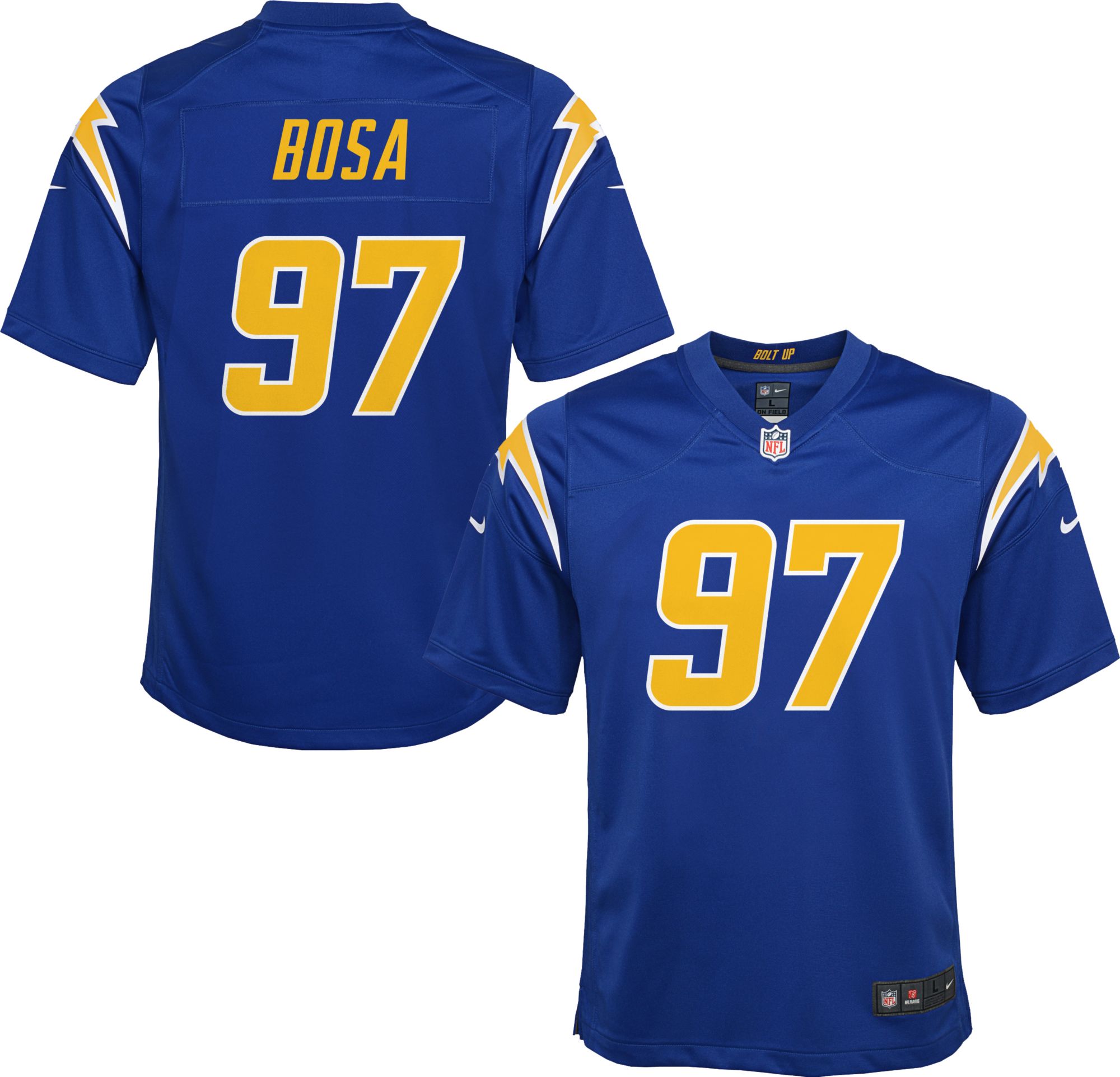 Nike Los Angeles Chargers No33 Derwin James Jr Electric Blue Youth Stitched NFL Limited Rush 100th Season Jersey