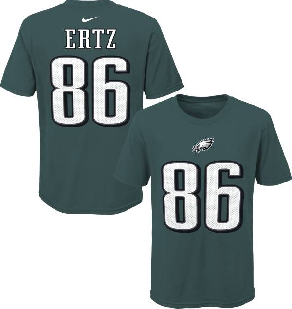 NFL Team Apparel Youth Philadelphia Eagles Zach Ertz #85 Green Player T-Shirt
