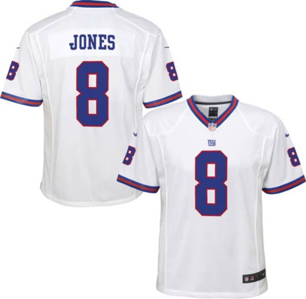 Nike Youth New York Giants Daniel Jones #8 White Game Jersey