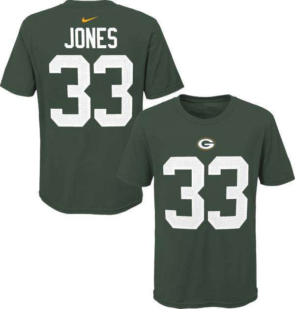 NFL Team Apparel Youth Green Bay Packers Aaron Jones #85 Green