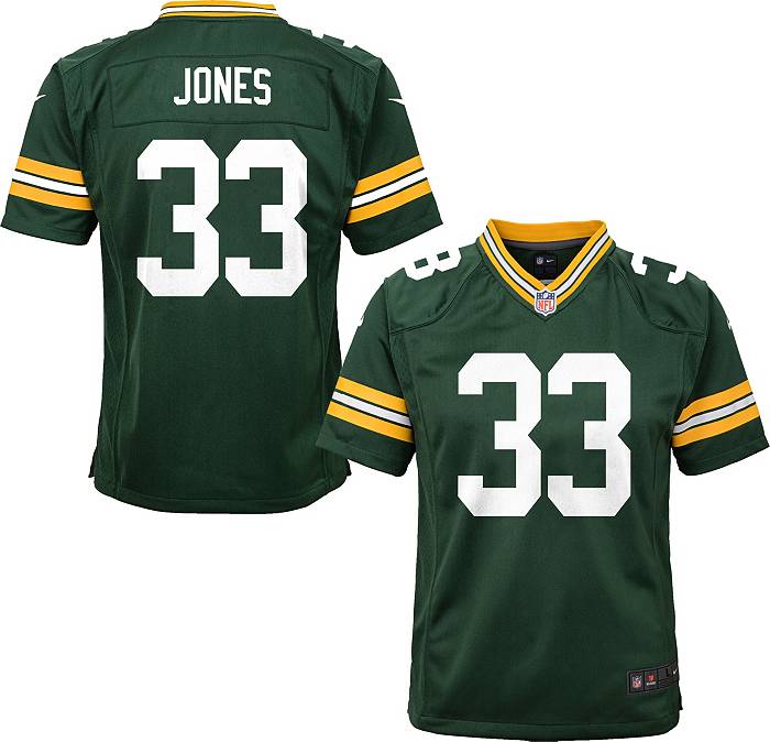 Nike Youth Green Bay Packers Aaron Jones #33 Green Game Jersey