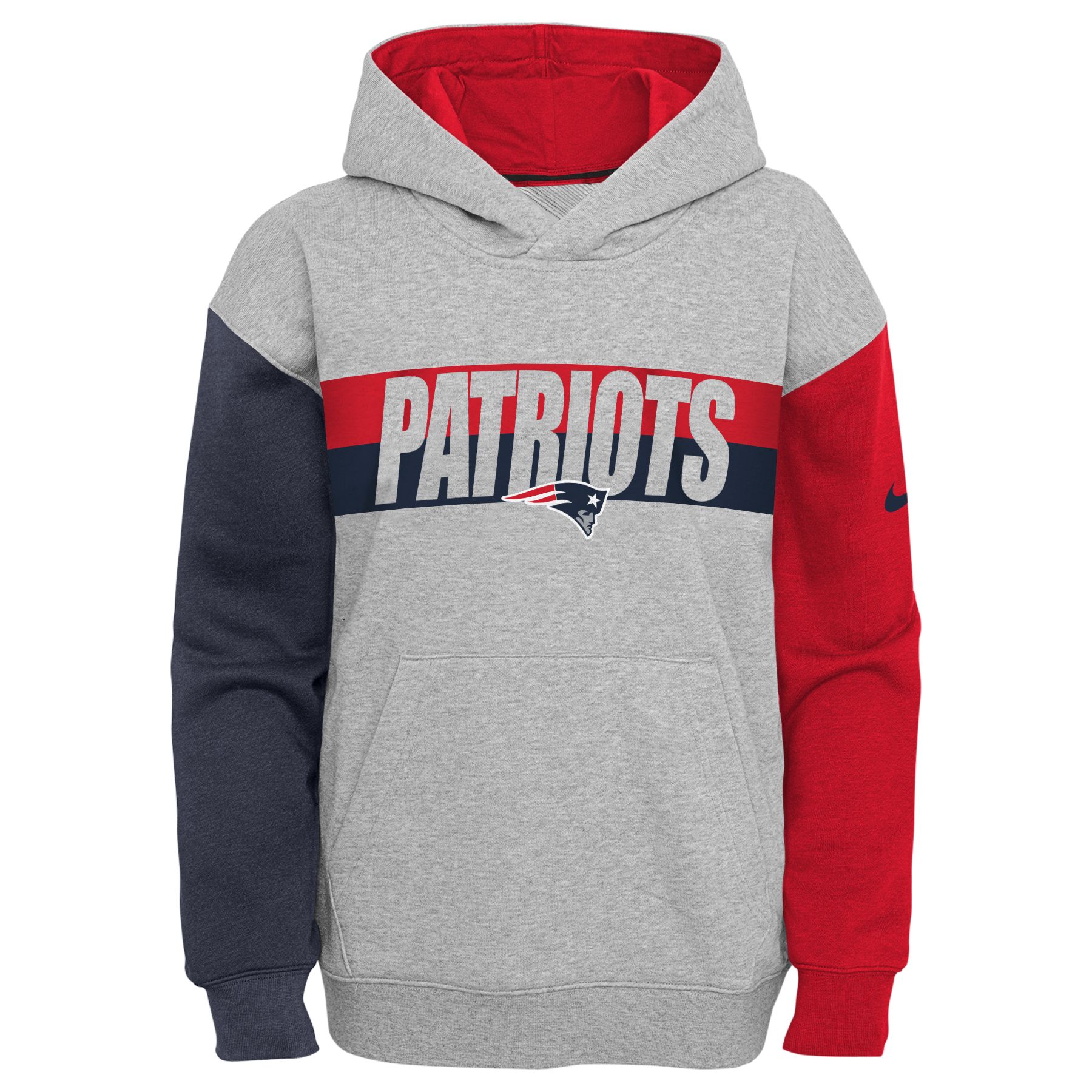 nike patriots hoodie grey