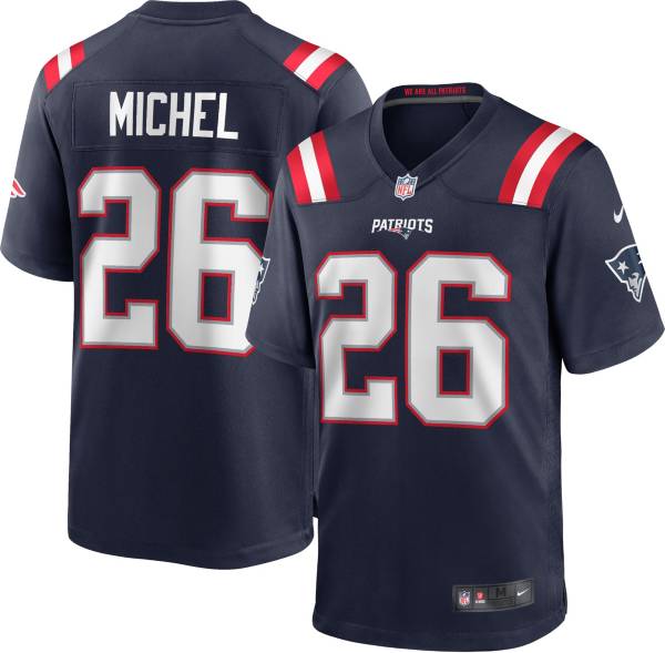 Nike Youth New England Patriots Sony Michel #26 Navy Game Jersey