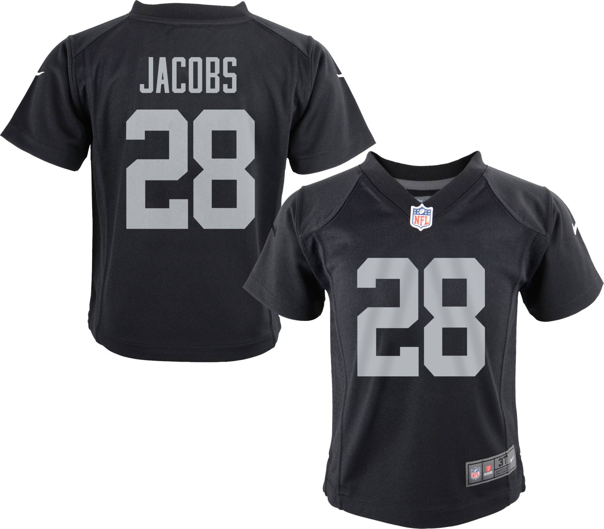 Nike Toddler Las î€€Vegasî€ î€€Raidersî€ Josh Jacobs #28 Black Game î€€Jerseyî€ DICK\'S Sporting Goods