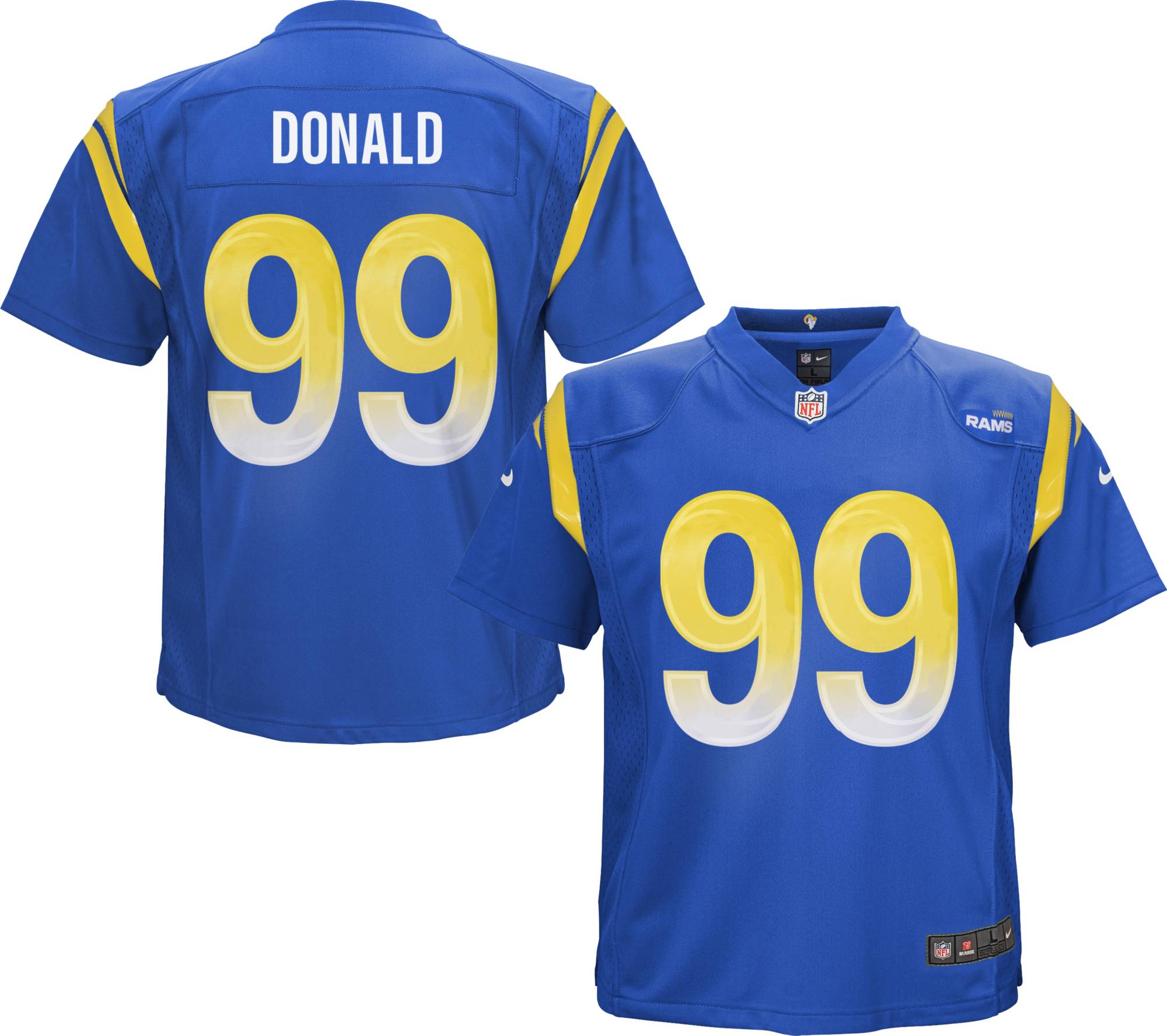 Nike Boys\' Los Angeles Rams Aaron Donald #99 Royal Game Jersey DICK\'S ...