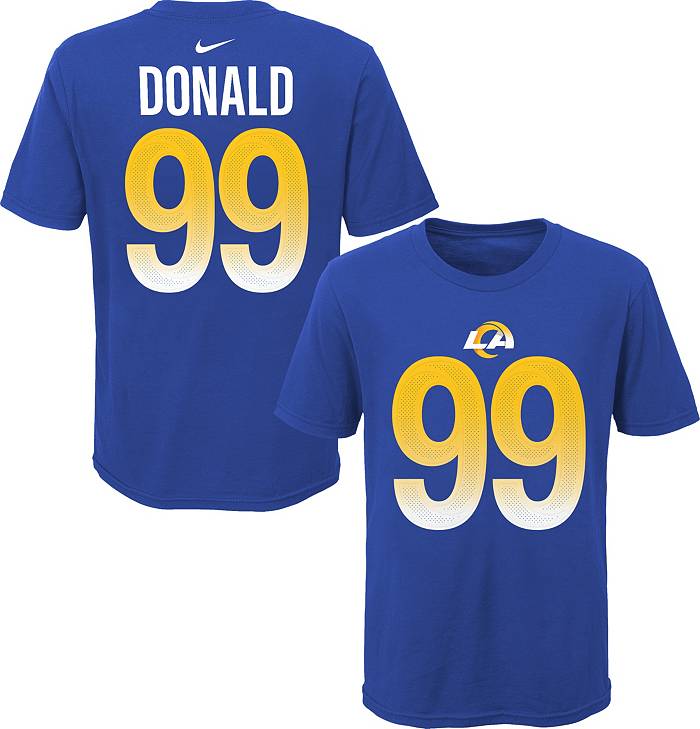 NFL Team Apparel Youth Los Angeles Rams Aaron Donald #85 Royal Player T- Shirt