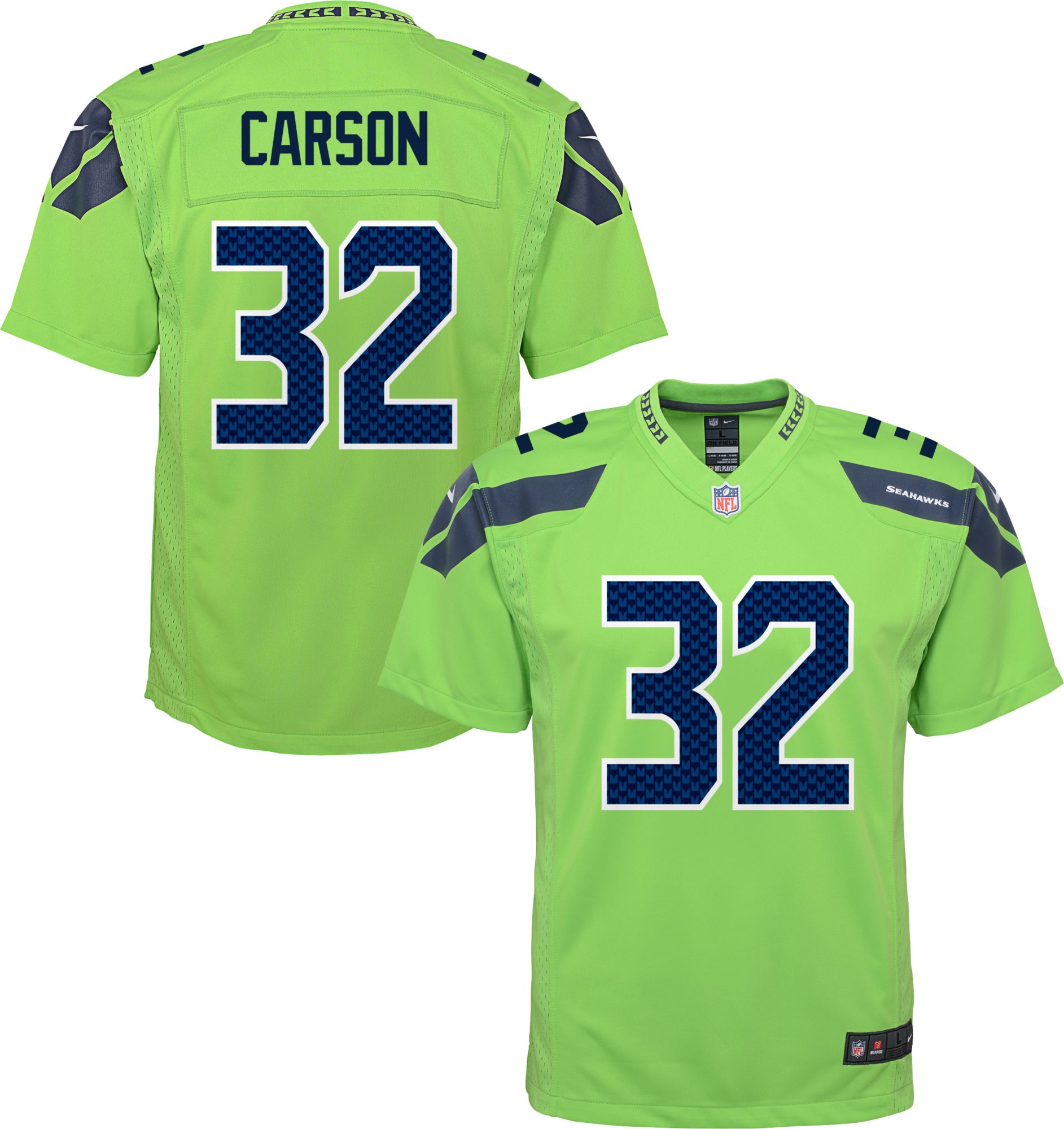 chris carson jersey green