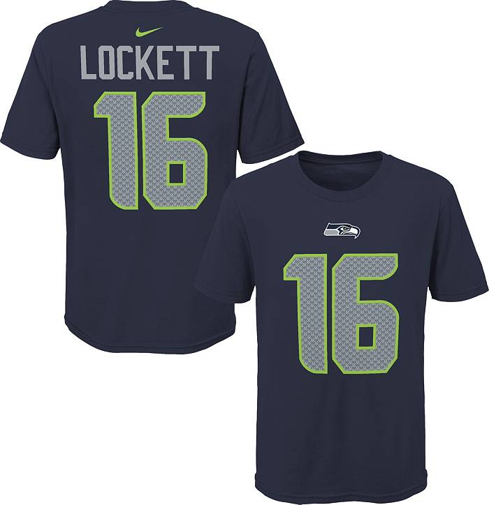 NFL Team Apparel Youth Seattle Seahawks Tyler Lockett #16 Navy Player  T-Shirt