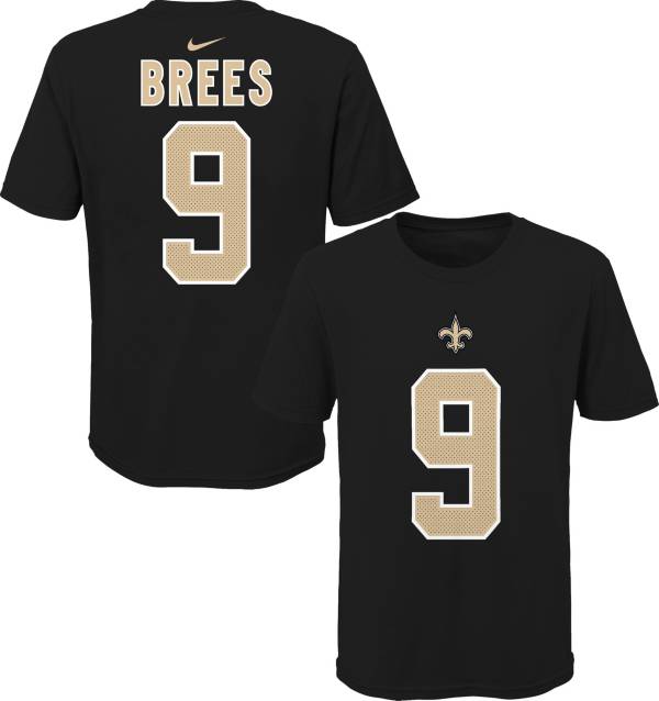 Youth New Orleans Saints Drew Brees Nike Black Team Color Game Jersey