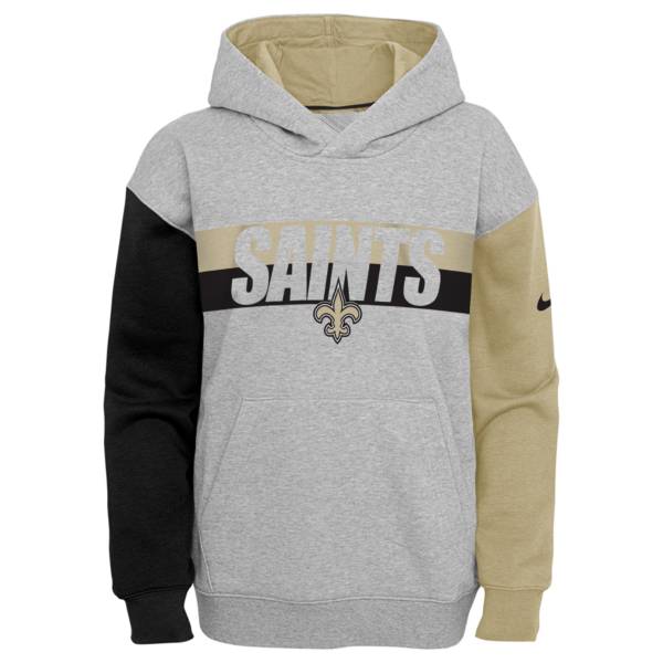 Nike Youth New Orleans Saints Grey Heritage Pullover Hoodie