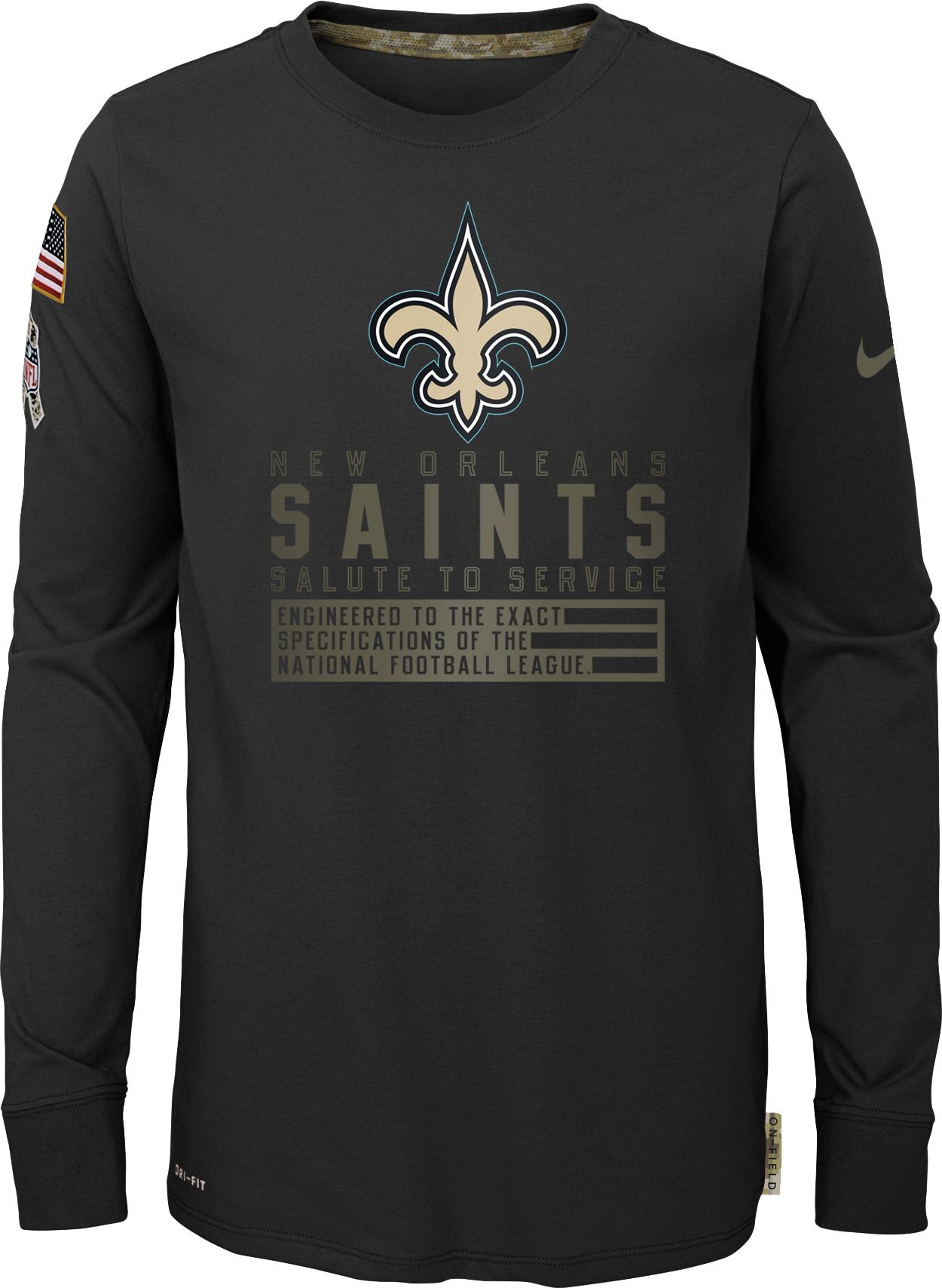 saints salute to service long sleeve