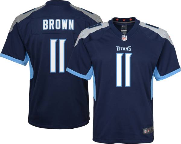 Nike Youth Tennessee Titans A.J. Brown #11 Home Navy Game Jersey