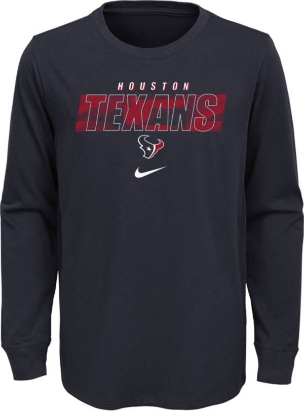 NFL Team Apparel Youth Houston Texans Marine Cotton Long Sleeve T-Shirt product image