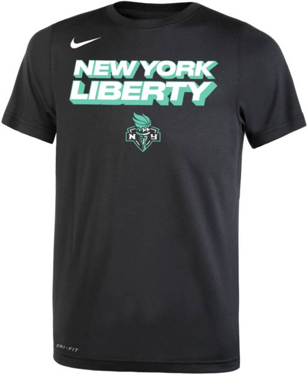 Nike Youth New York Liberty Logo Black T-Shirt