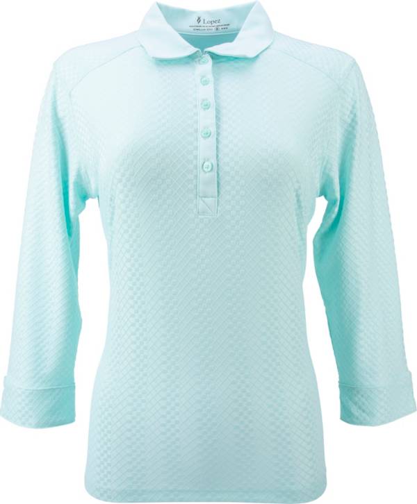 Nancy Lopez Grace 3/4 Length Sleeve Polo