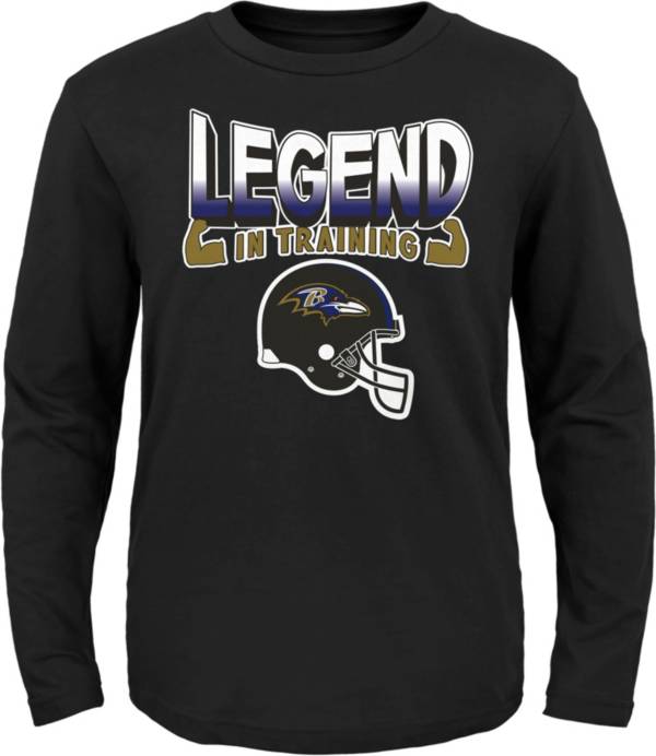 NFL Team Apparel Toddler's Baltimore Ravens Legend In Training Black Long Sleeve T-Shirt