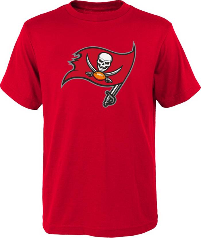 NFL Team Apparel Youth Tampa Bay Buccaneers Red Team Logo T-Shirt