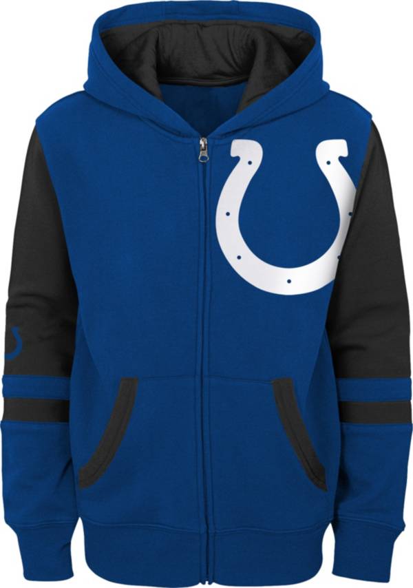 NFL Team Apparel Youth Indianapolis Colts Color Block Full-Zip Hoodie product image