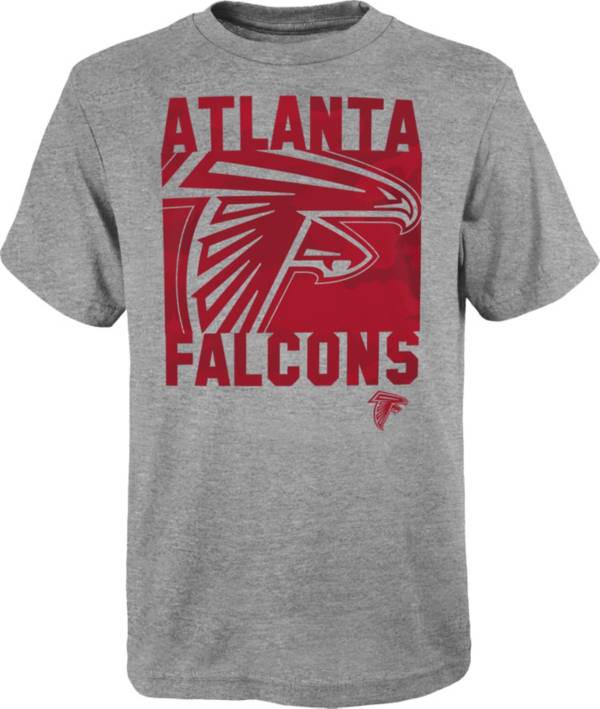 NFL Team Apparel Youth Atlanta Falcons Grey Element T-Shirt