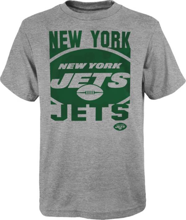 NFL Team Apparel Youth New York Jets Grey Element T-Shirt