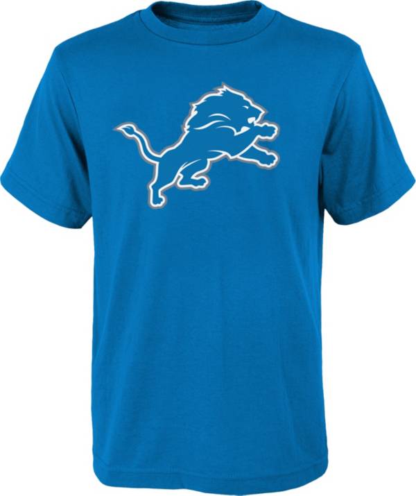 NFL Team Apparel Youth Detroit Lions Blue Team Logo T-Shirt product image
