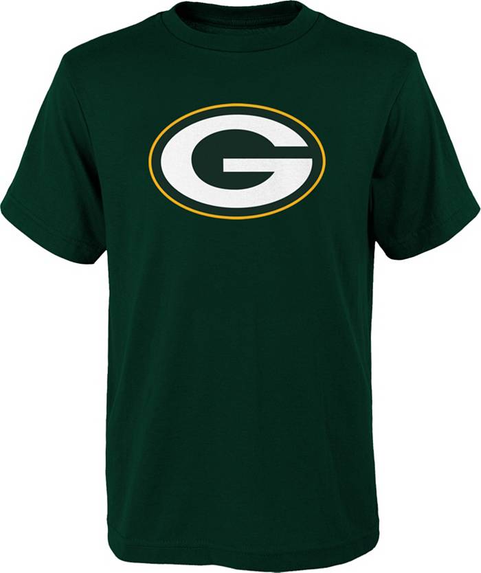 NFL Team Apparel Youth Green Bay Packers Green Team Logo T-Shirt