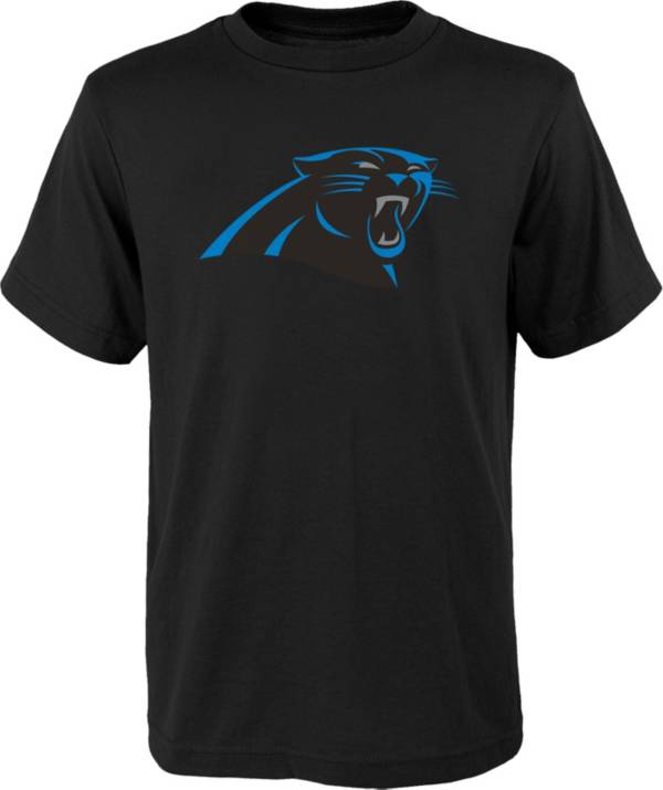 NFL Team Apparel Youth Carolina Panthers Black Team Logo T-Shirt