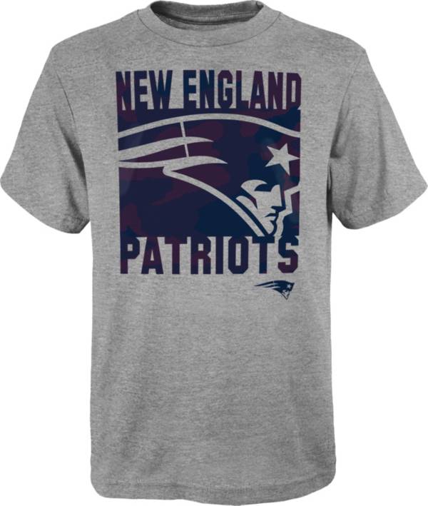 NFL Team Apparel Youth New England Patriots Grey Element T-Shirt