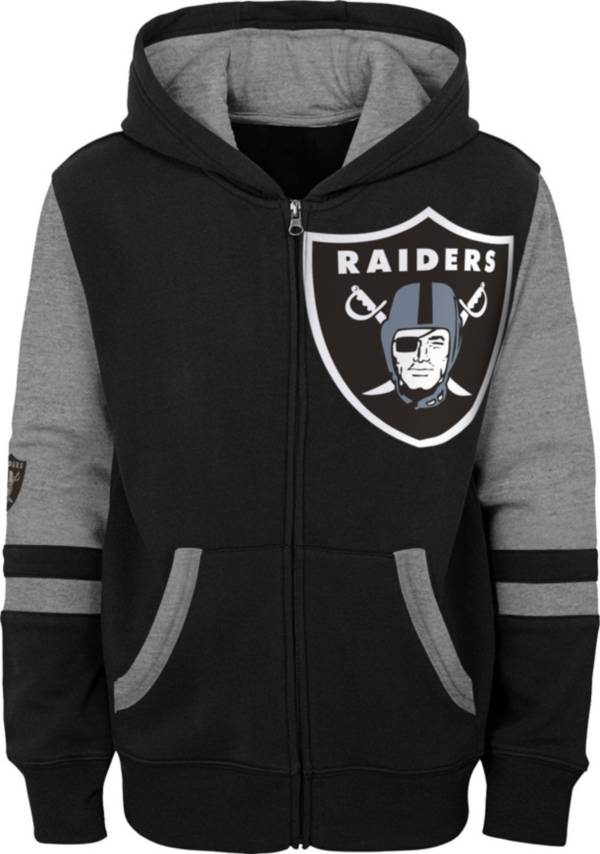 Nfl Team Apparel Youth Las Vegas Raiders Color Block Full Zip Hoodie Dick S Sporting Goods