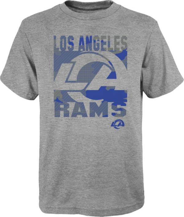 NFL Team Apparel Youth Los Angeles Rams Grey Element T-Shirt