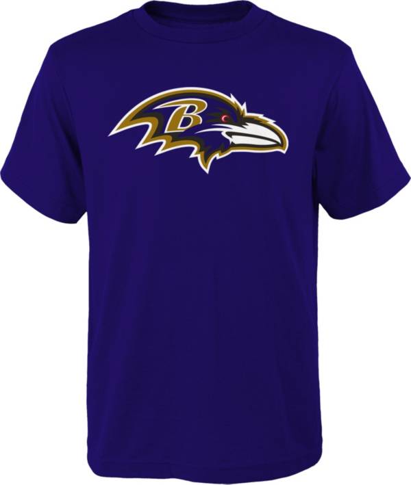 NFL Team Apparel Youth Baltimore Ravens Purple Team Logo T-Shirt