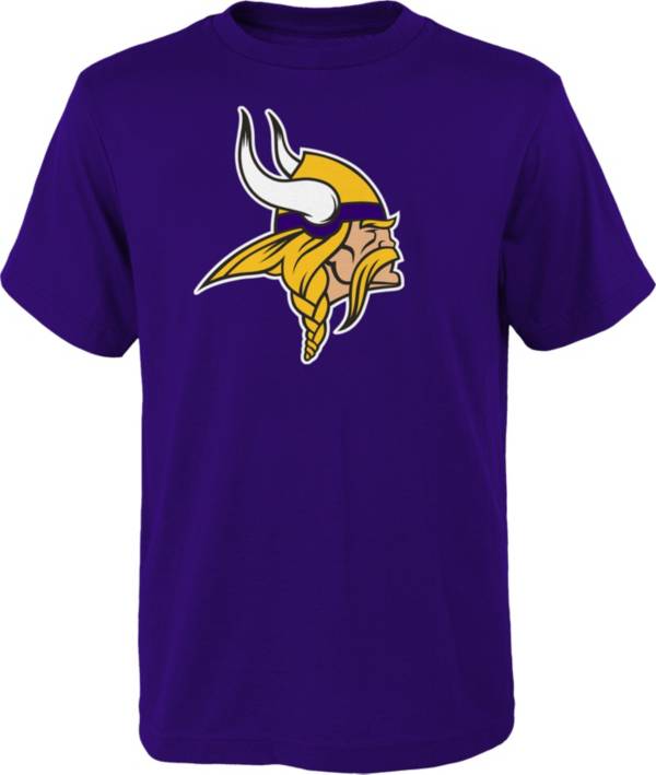 NFL Team Apparel Youth Minnesota Vikings Purple Team Logo T-Shirt ...