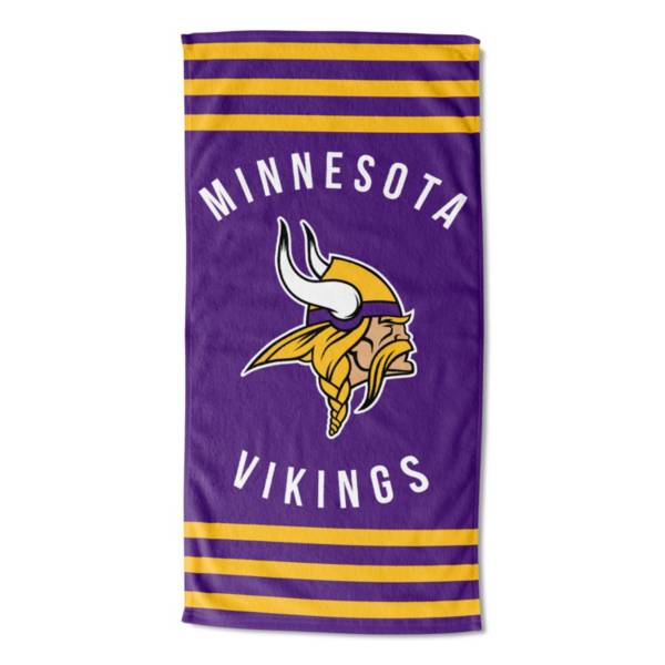 TheNorthwest Minnesota Vikings Stripes Beach Towel