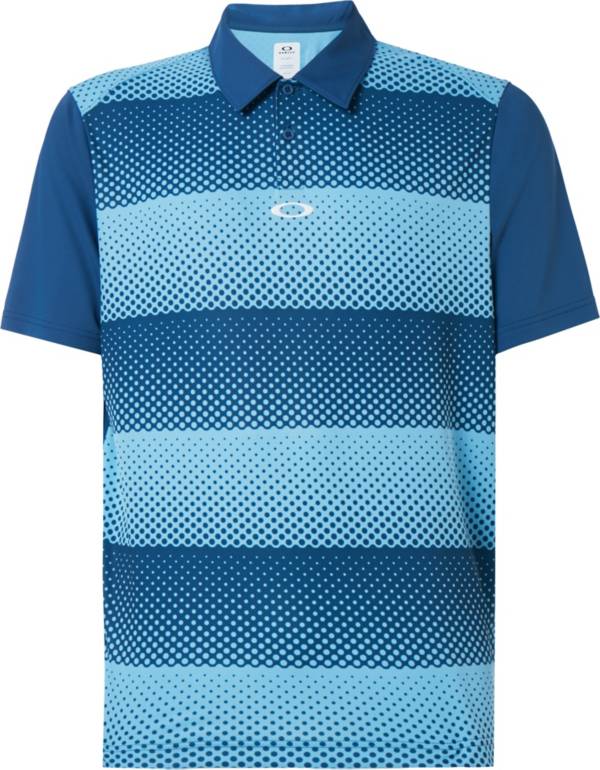Oakley Men's Dot Stripes Golf Polo Shirt