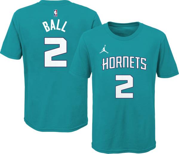 Jordan Youth Charlotte Hornets LaMelo Ball #2 Teal Statement T-Shirt