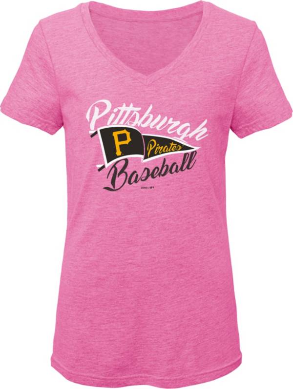 Gen2 Youth Girls' Pittsburgh Pirates Pink Fly the Flag V-Neck T-Shirt product image