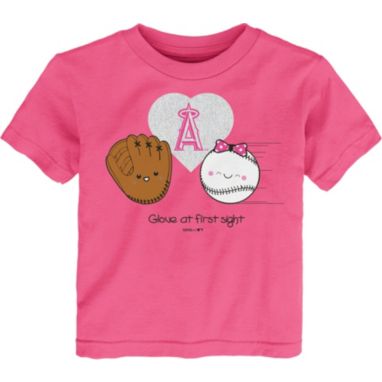sorry, Gen2 Youth Toddler Girl's Los Angeles Angels Pink ‘Glove at First Sight' T-Shirt is currently out of stock