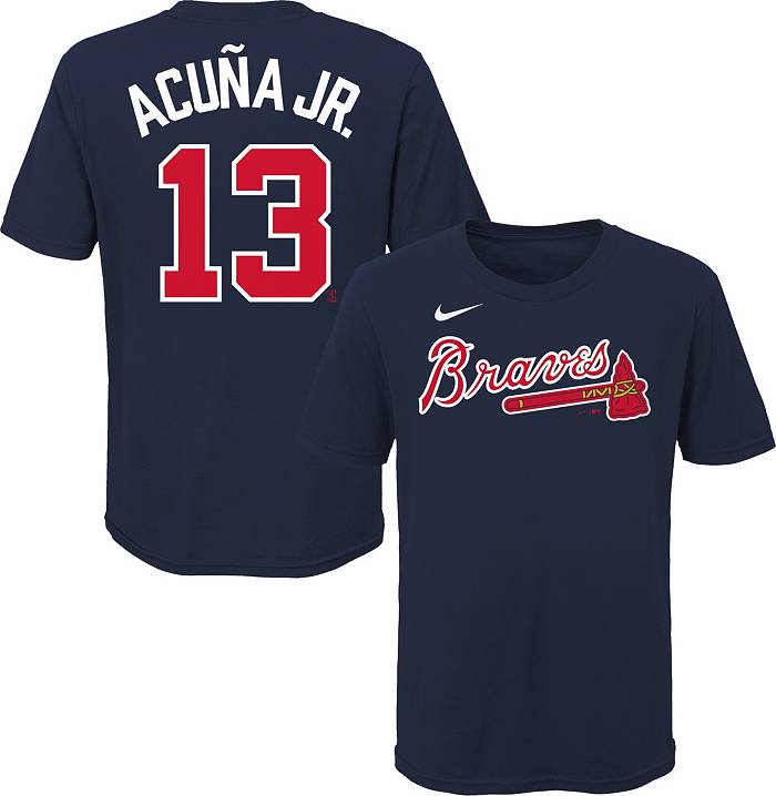 Youth Ronald Acuna Jr. Navy Atlanta Braves Player Logo Jersey