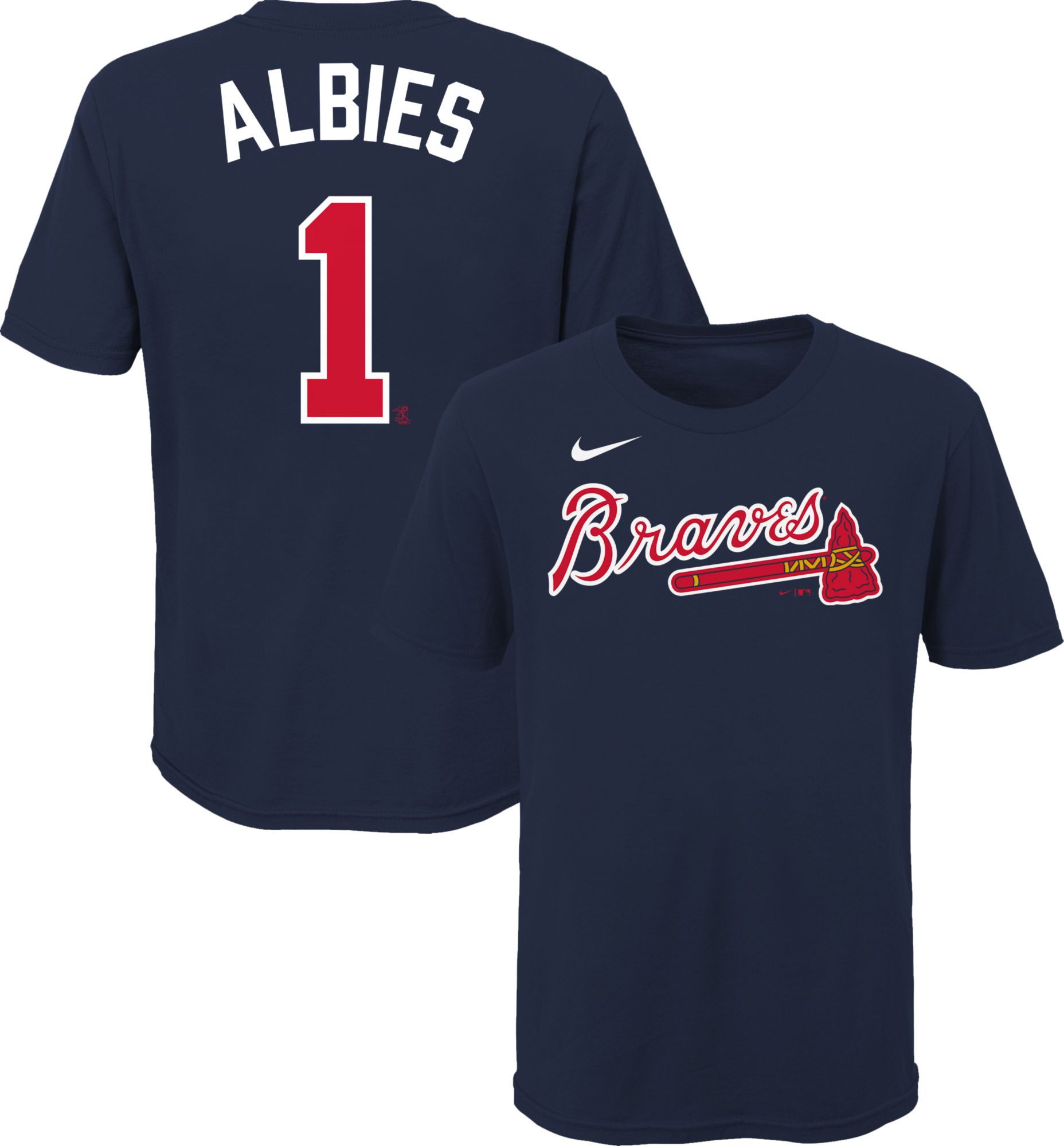 atlanta braves navy jersey