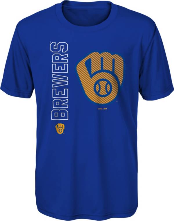 Gen2 Youth 4-7 Milwaukee Brewers Royal Double Header T-Shirt