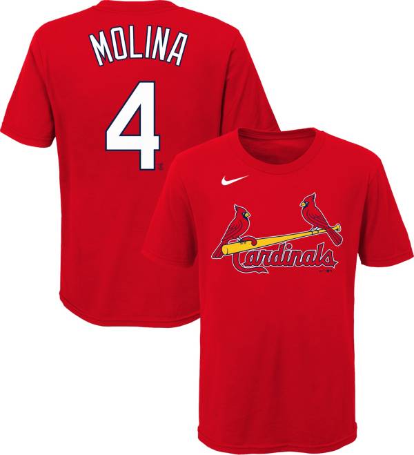 Nike Youth St. Louis Cardinals Yadier Molina #4 Red T-Shirt