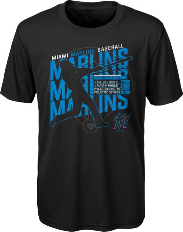 Gen2 Youth Miami Marlins Black Matrix T-Shirt