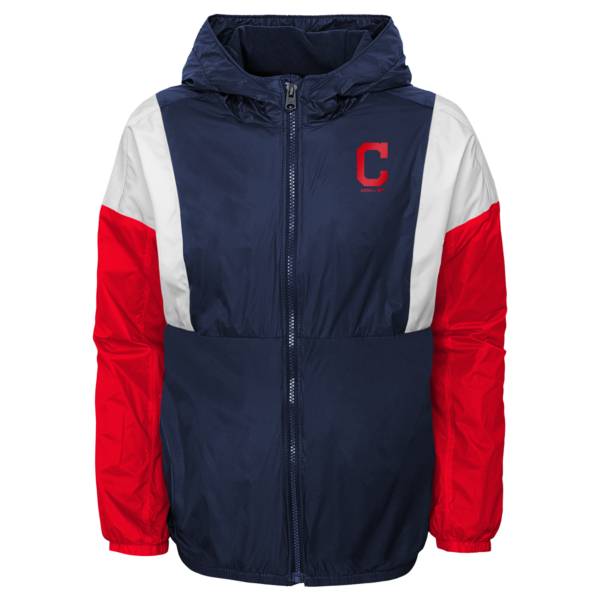 Gen2 Youth Cleveland Indians Navy Long Sleeve Windbreaker Jacket