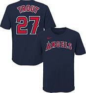 Nike Youth Los Angeles Angels Mike Trout #27 Navy T-Shirt