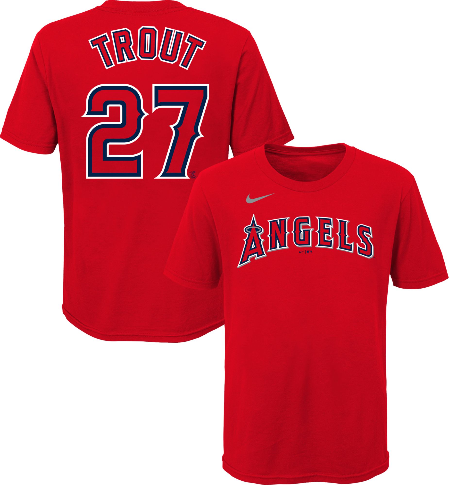 mike trout youth red jersey