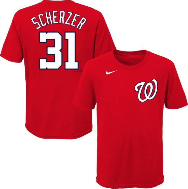 Nike Youth Washington Nationals Max Scherzer #31 Red T-Shirt