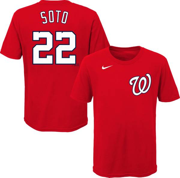 Nike Youth Washington Nationals Juan Soto #22 Red T-Shirt